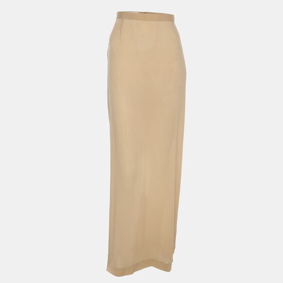 Dolce & Gabbana Beige Chiffon Maxi Skirt M